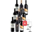 9er-Paket Rotweine für besondere Abende + 2er Set Schott-Zwiesel Gläser - Weinpakete