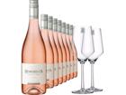 2025 Horgelus Rosé im 8er-Vorratspaket inkl. 2er-Set Zwiesel Glas »PURE«